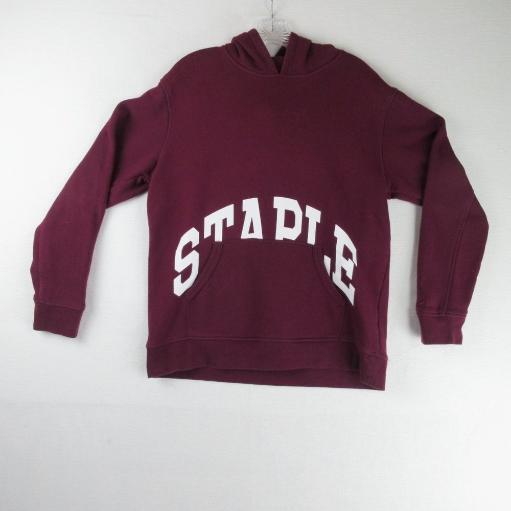 Staple Premium Spellout Pullover Hoodie Size M Magenta